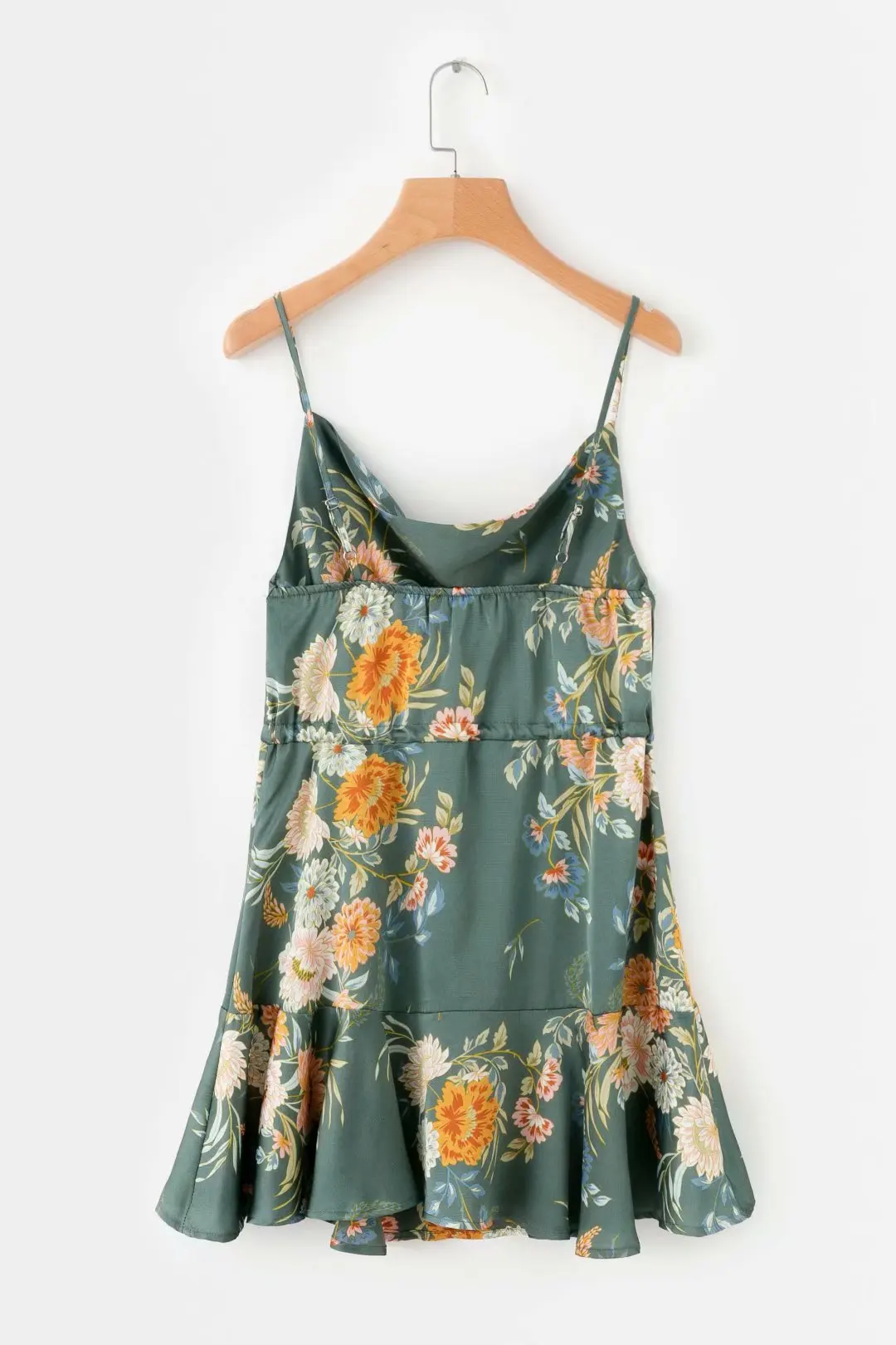 

Europe And America 2019 Summer New Style Slim Fit Slimming Versatile off-Shoulder Back Camisole Waist Hugging Lace-up Floral Pri