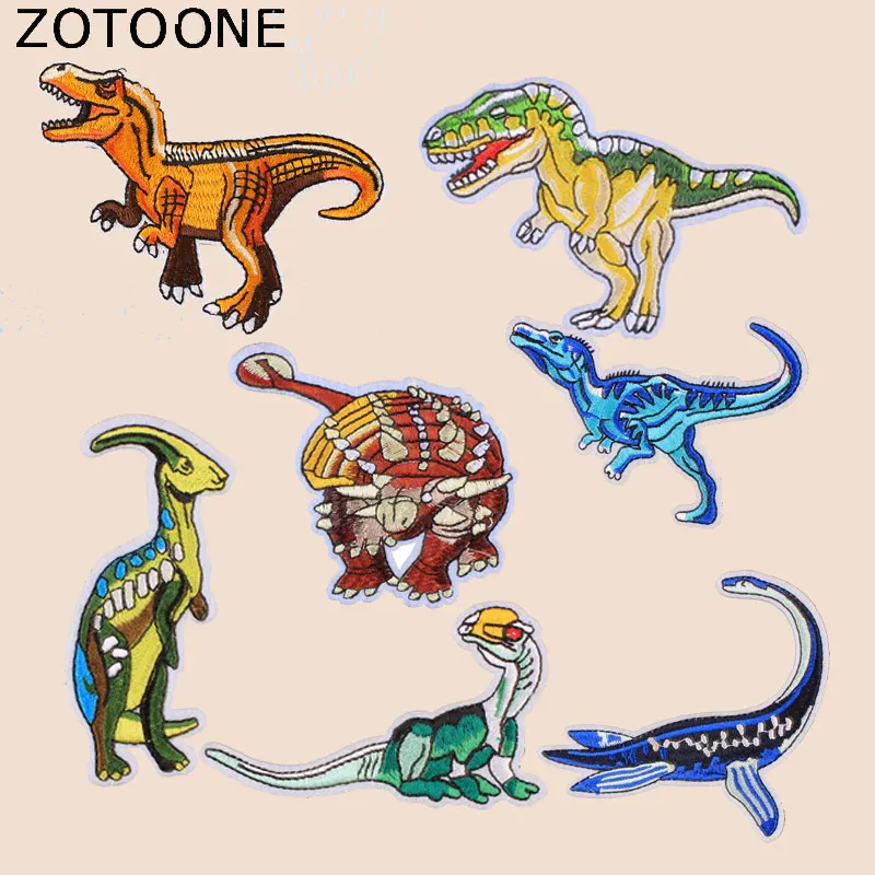 ZOTOONE милый динозавр патч стикер животных для детей утюжок на патчи одежды