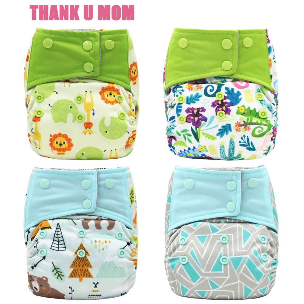 Hot Sale Baby Diapers PUL Charcoal Babmboo Waterproof One-Size 3-15kg Inner 4pcs Fits All-Fit YlpBQ7Ab