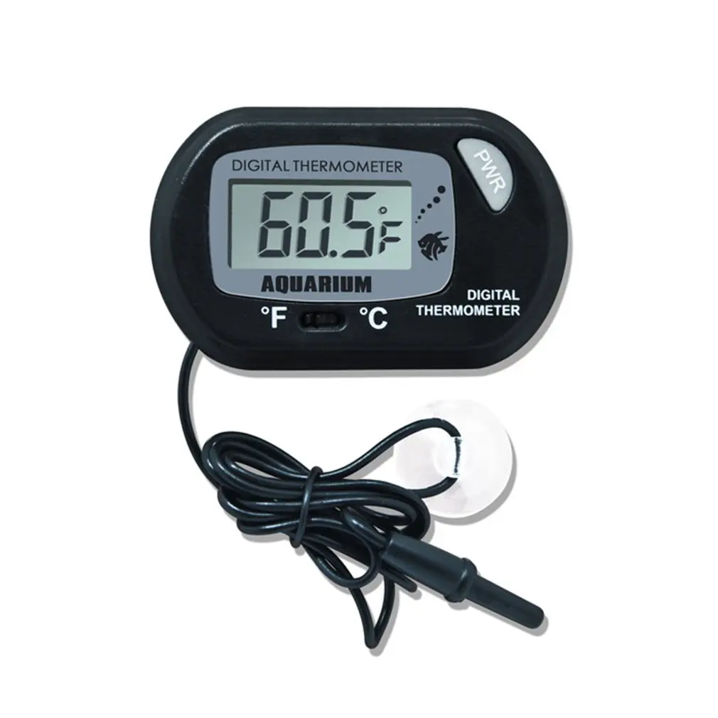 Obtenga esto Termómetro de agua para acuario, pantalla LCD Digital de plástico, controlador de Sensor, Accesorios para tanque de peces con cable, 1 unidad zOK8Q6naV