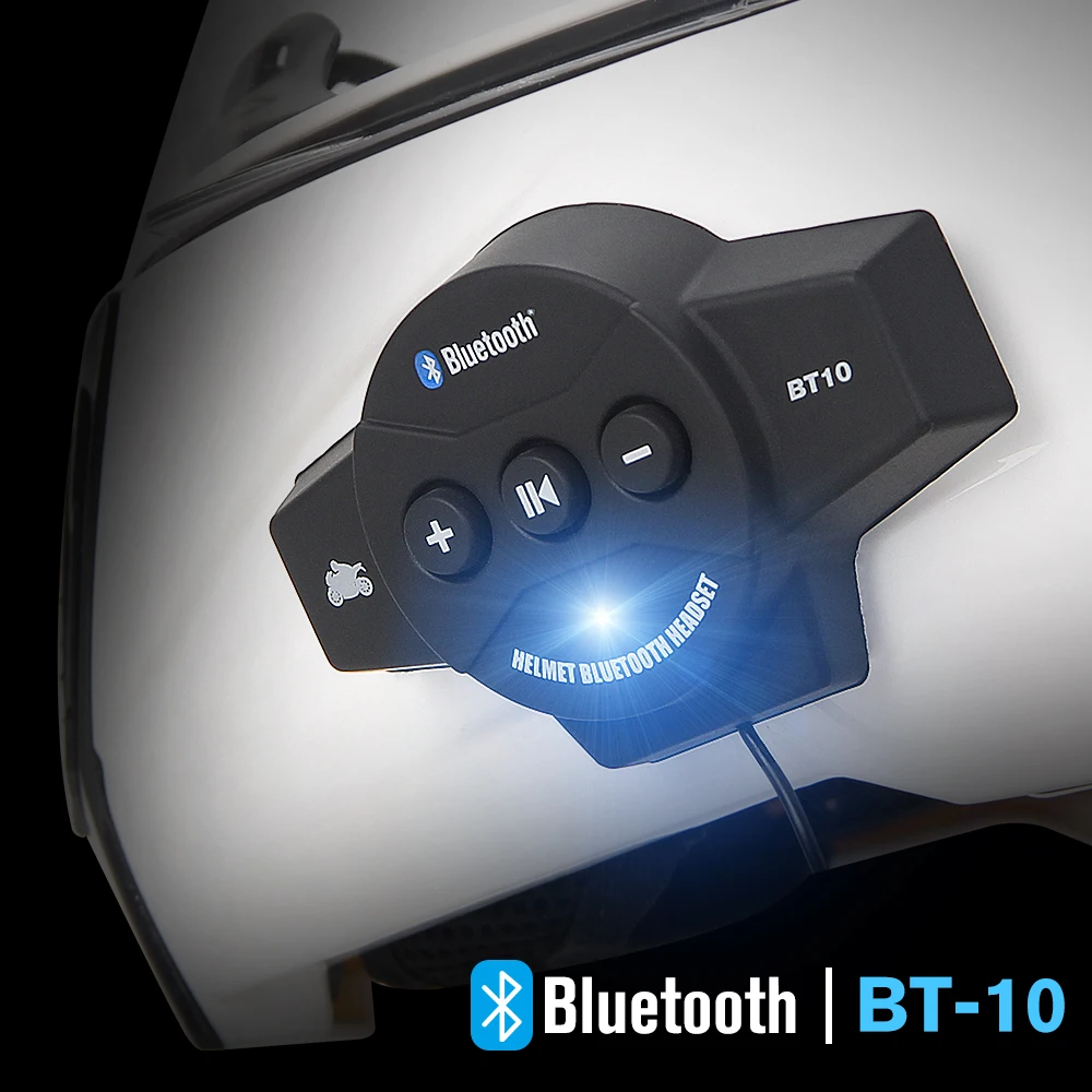 

HEROBIKER Motorcycle Helmet Headset Wireless Bluetooth Headphone Speaker Handsfree Music Automatic Call Answer Hands-Free BT-10