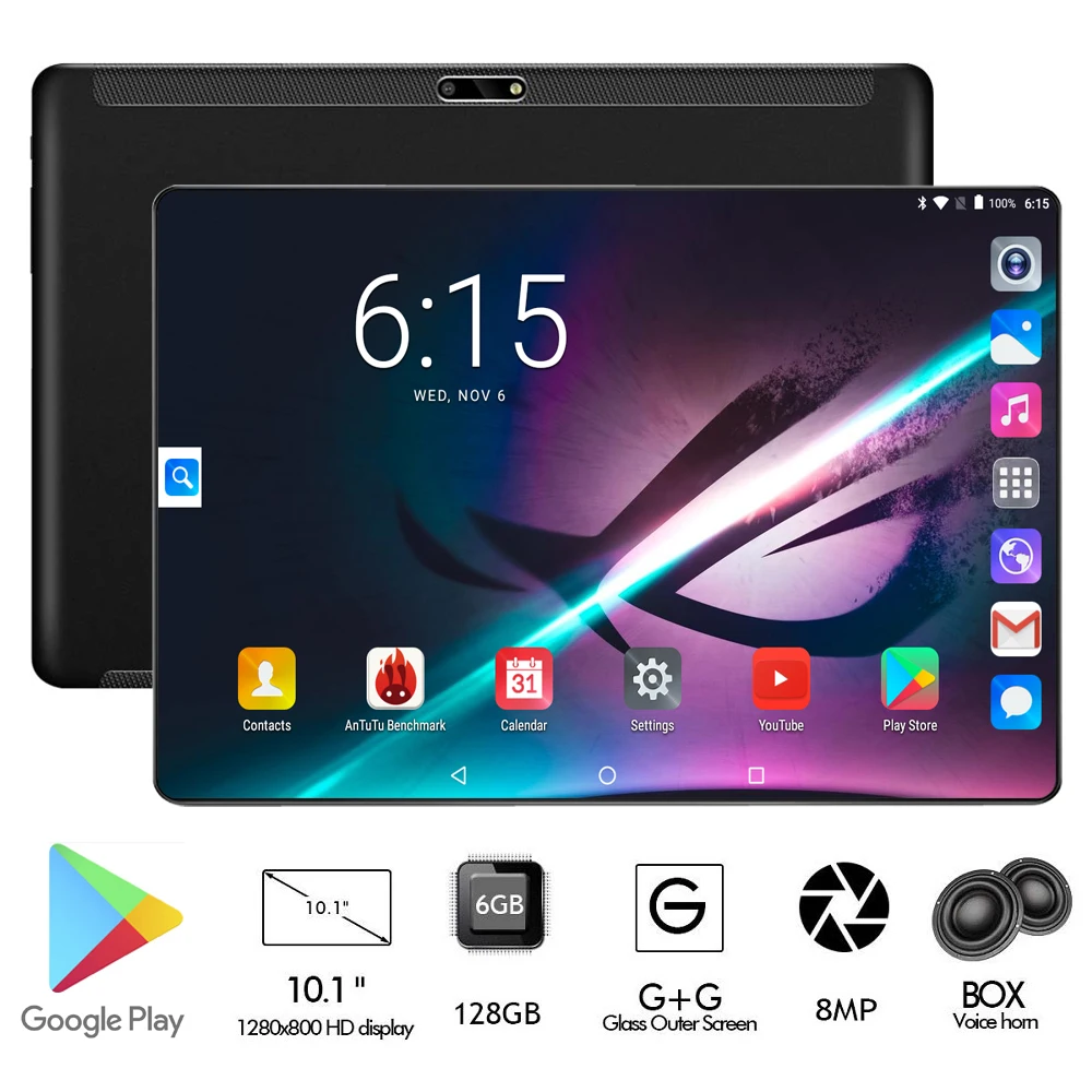  Global Version Perkbox Pro 6GB RAM 128GB ROM 10 inch tablet Octa Core Fast 6000mAh Battery Dual 8MP