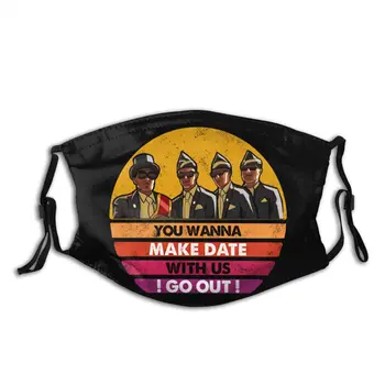 

You Wanna Make Date With Us Coffin Dance Reusable Face Mask Anti Haze Dust Mask with Filters Protection Cover Respirator Muffle
