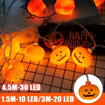 

1.5M/3M Pumpkin Lights String Waterproof IP42 Halloween Hanging Pumpkin String Lights 10/20 LED Party House Decoration