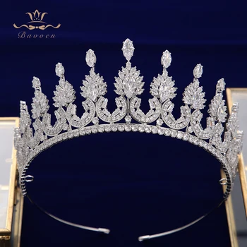 

Princess Zircon Crystal Wedding Hair Accessories Brides Tiaras Crowns Headpieces Evening Hair Jewelry