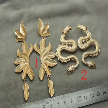 

Timeless Wonder Retro Geo Leaf Dragon Stud Statement Earrings Women Jewelry Punk Gothic Boho Hiphop Runway Rare Fashion Mix 3469