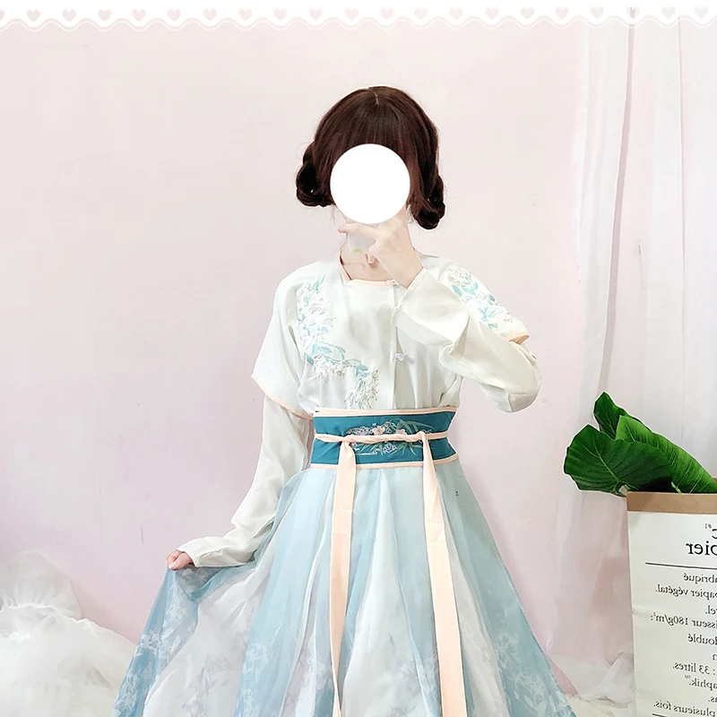 Китайский hanfu для Для женщин древний народ танцевальный костюм для девочек платье феи Восточный одежда для представлений леди этап карнавальный наряд SL1393