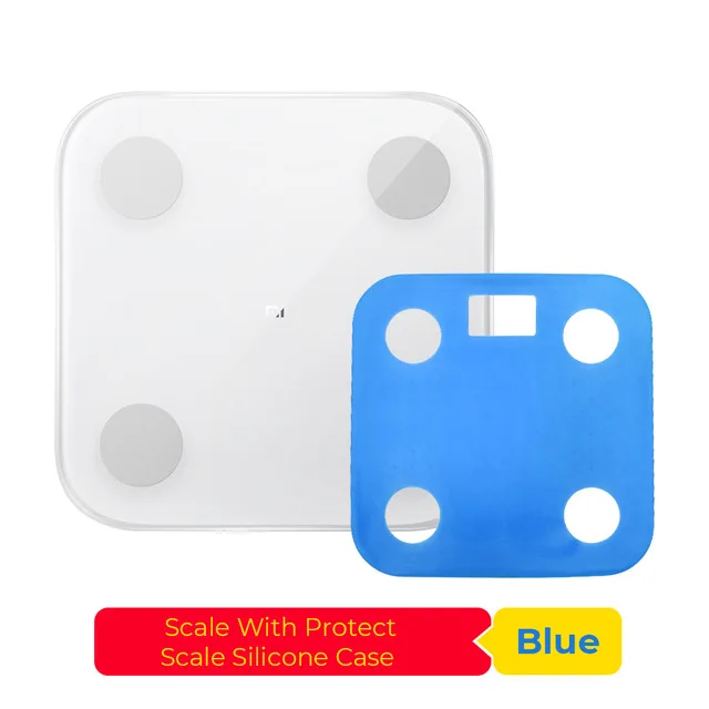 Xiaomi mi умные весы состава 2 тела жира Bluetooth 5,0 баланс тест тела Дата B mi здоровье потеря веса взвешивание весы монитор - Цвет: With Blue Case
