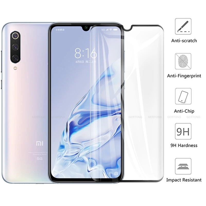 Защитное стекло Gertong для Xiaomi Mi Note 10 закаленное защиты экрана Note10 2019 защитная