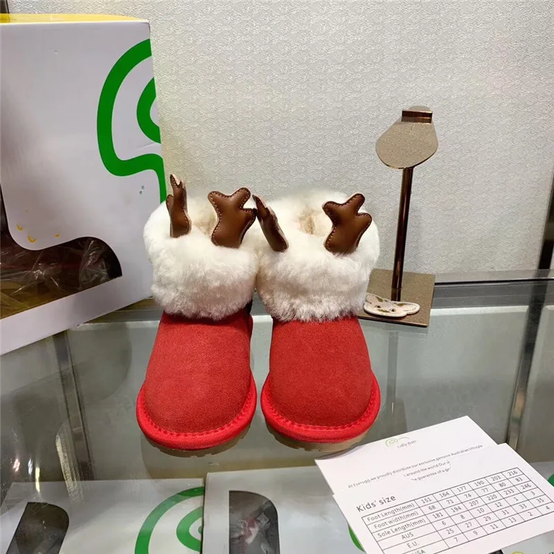 NEW Animal Design Cute Snow Boots For Children Kids Hight Qualiy Winter Plush Shoes Thermal Boots For Girl&Boy Kids - Цвет: Розовый