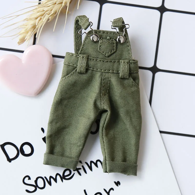 ob11 doll clothes  bjd clothes  Fashion strap denim trousers for obitsu11,piccodo, GSC,  1/12bjd doll clothes accessories pants 10