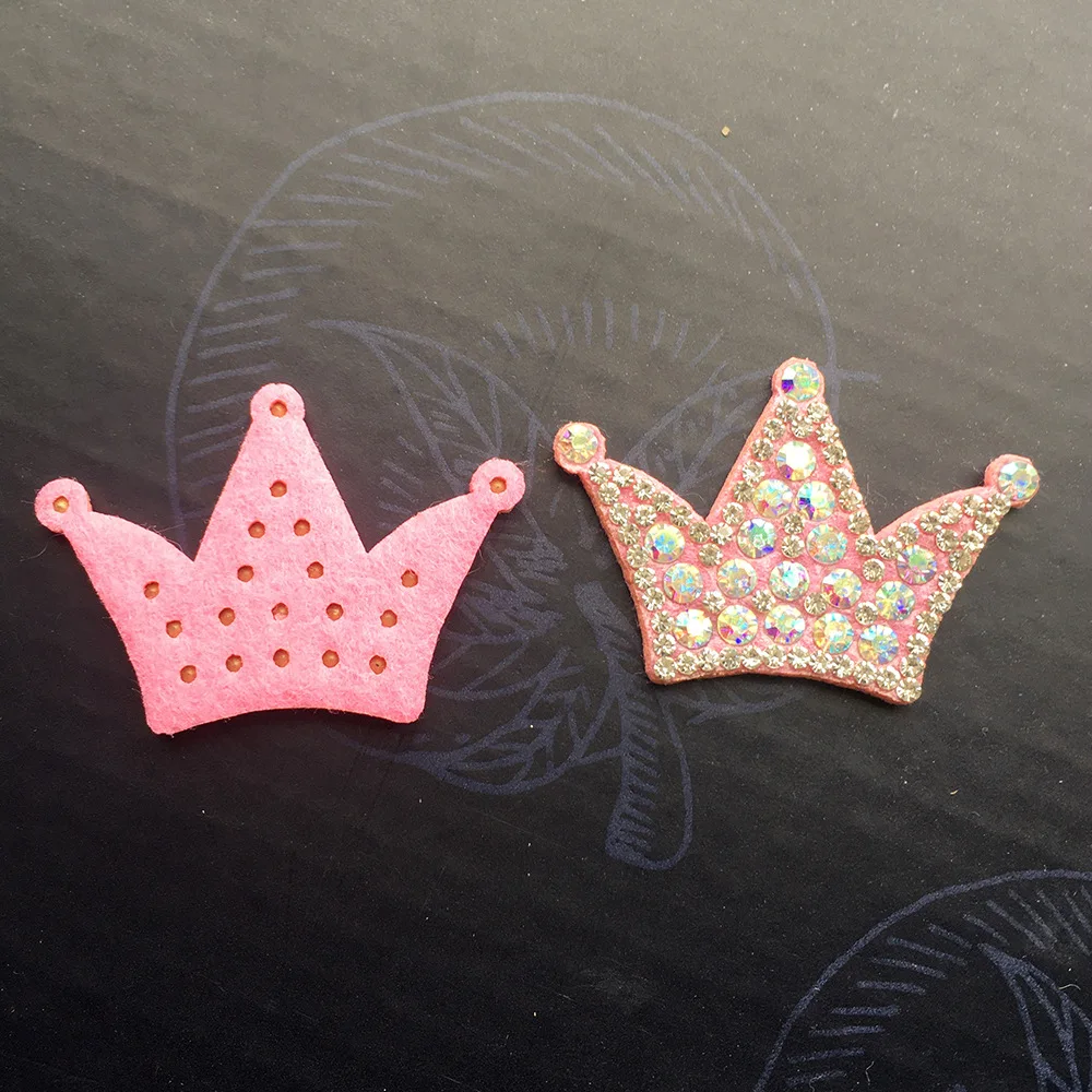 15Pcs/Lot4.3*3cm Non-woven Rhinestone Crown Applique For Diy Handmade Clothes Hat Shoes Headwear Hair BB Clips Decor Patches | Дом и сад