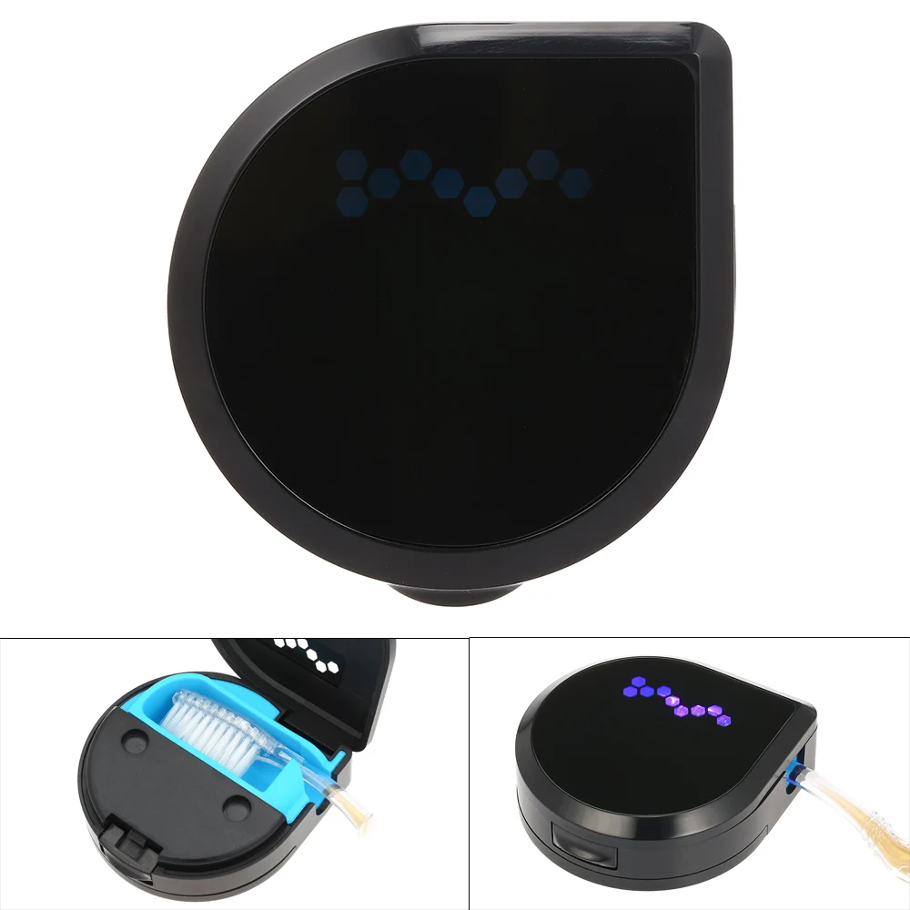 

Travel Toothbrush Holder Case Electric Toothbrush Sanitizer Cleaner Portable UV Light Toothbrush Sterilizer for Oral Health