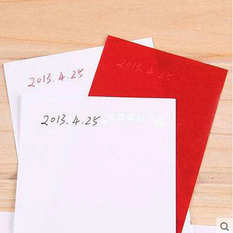 Red copy paper carbon steel wax paper transfer paper red double-sided copy  paper 22*8.5cm 100pc