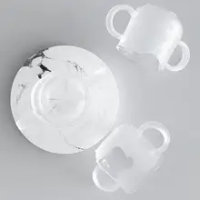 Taza para bebé de 150ml con escala, resistente a caídas, transparente, para alimentación infantil, guardería