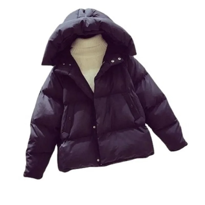 

Женская короткая куртка на хлопковом наполнителе, модная женская зимняя Новинка 2023 для студентов, корейский, Европейский, американский стиль, отворот, на молнии, с длинным рукавом