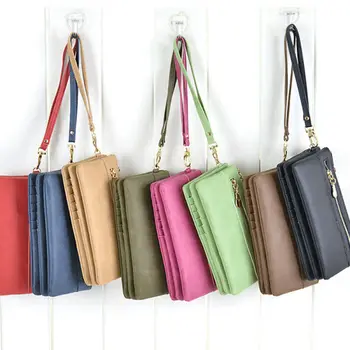 

Women Lady Zipper PU Leather Wallet Card Holder Phone Bag Case Long Purse Wallet Clutch Money Pouch /BY