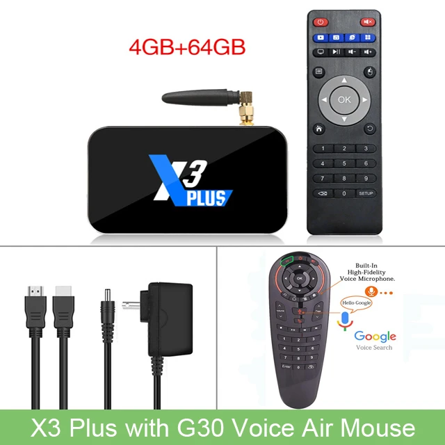 X3 Plus-G30S Ugoos X3 Cube Smart tv Box Android 9,0 2 Гб ОЗУ 16 Гб X3 Pro 4 ГБ 32 ГБ медиаплеер DDR4 Amlogic S905X3 2,4G/5G WiFi 4K ТВ-приставка - Цвет: X3 Plus-G30S