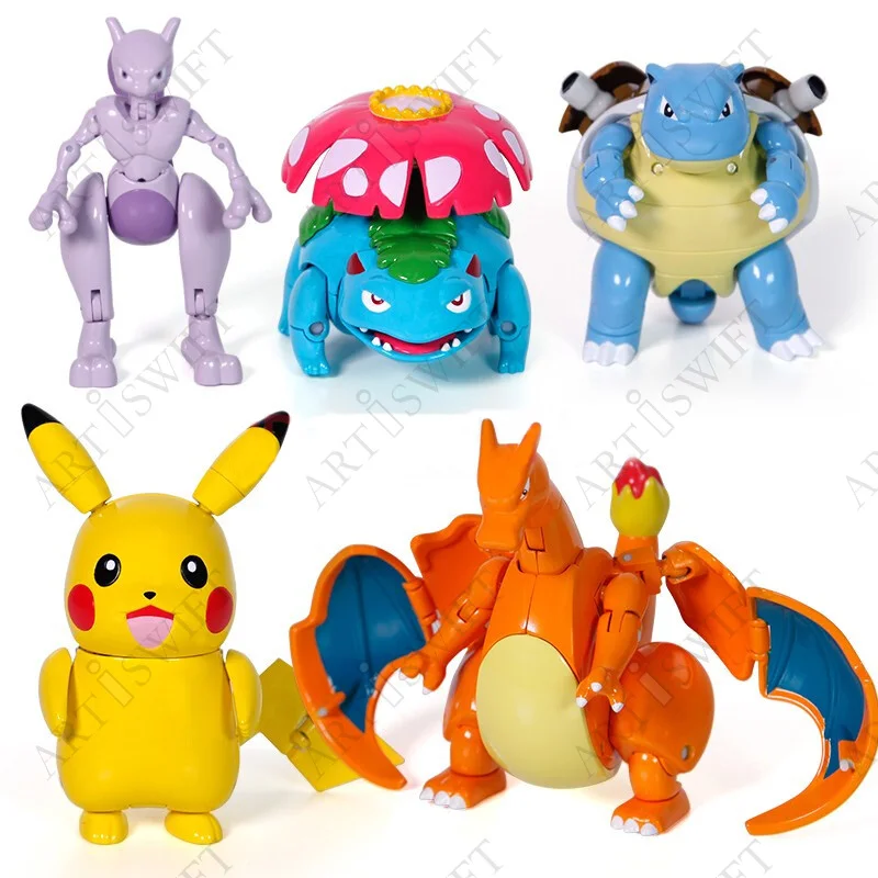 Покемоны Фигурки игрушки Аниме Фигурка Пикачу Чаризард Mewtwo фигурки детская