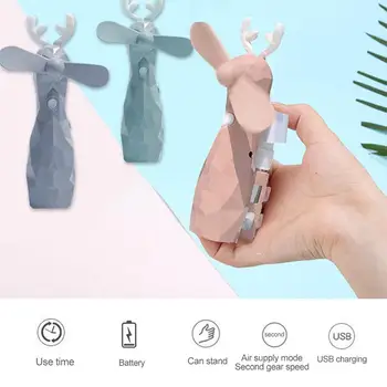 

Spray Lithium Battery Plastic Home Desktop Fan Outdoor Cartoon USB Mini Fan Charging Fan Summer Travel Handheld Cute