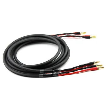 

Caramel 4S8F HIFI main speaker line HIFI audio cable speaker line banana head Y plug