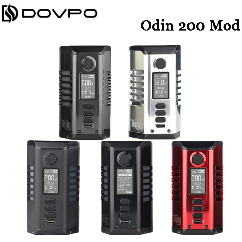 Оригинальный мод Dovpo Odin 200 Вт боксмод вейп с OLED-экраном 0 96 дюйма питание от двойной