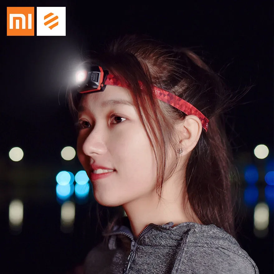 Xiaomi Mijia Beebest Headlamp 27g ultra light body CREE Imported lamp beads Waterproof Rechargeable LED Flash Light Portable | Электроника