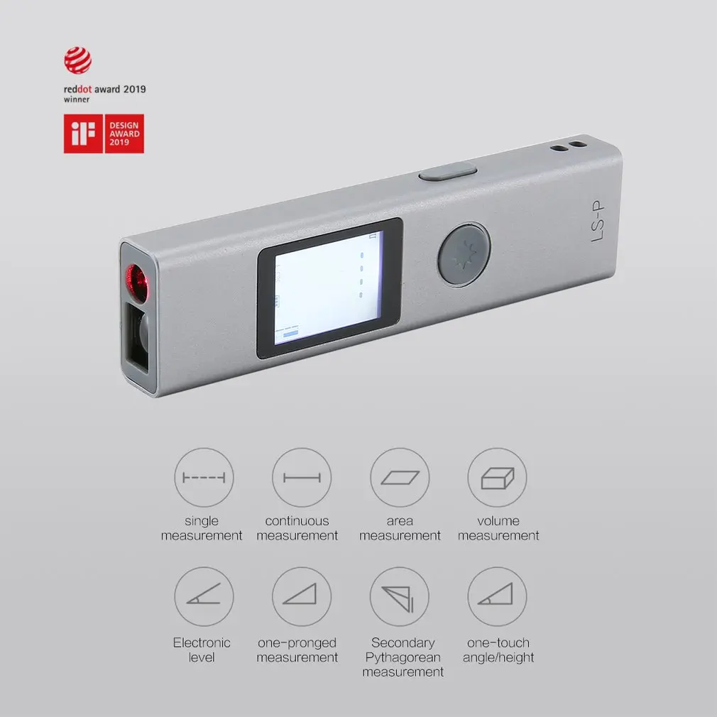 LS-P Laser Rangefinder Handheld Distance Meter Electronic Laser Measure Distance Instrument USB Charging Digital Rangefinder
