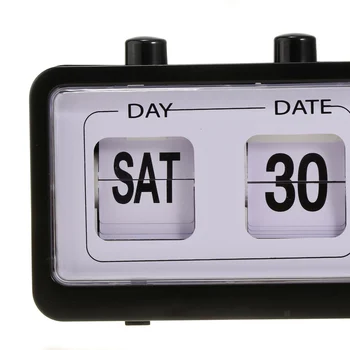 

Retro Calendar Flip Clock Bedside Square Clock with 3 Press Button Household HG99