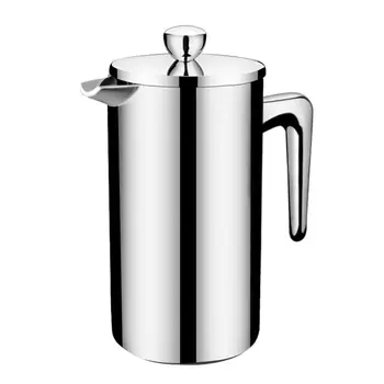 

French Stainless Steel Coffee Pot 350/800/1000ML Press Multi Function Manual Double-Wall Cafe Pot Household Tea Kettle Infuser