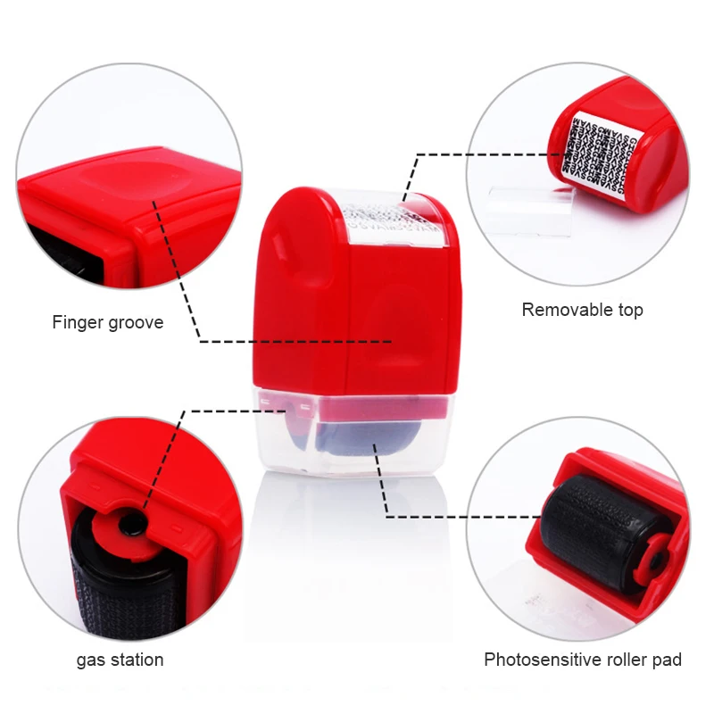 Identity Theft Protection Roller Stamp Guard Your ID Privacy Stamp Roller Security Confidential Data Plastic for Office Document