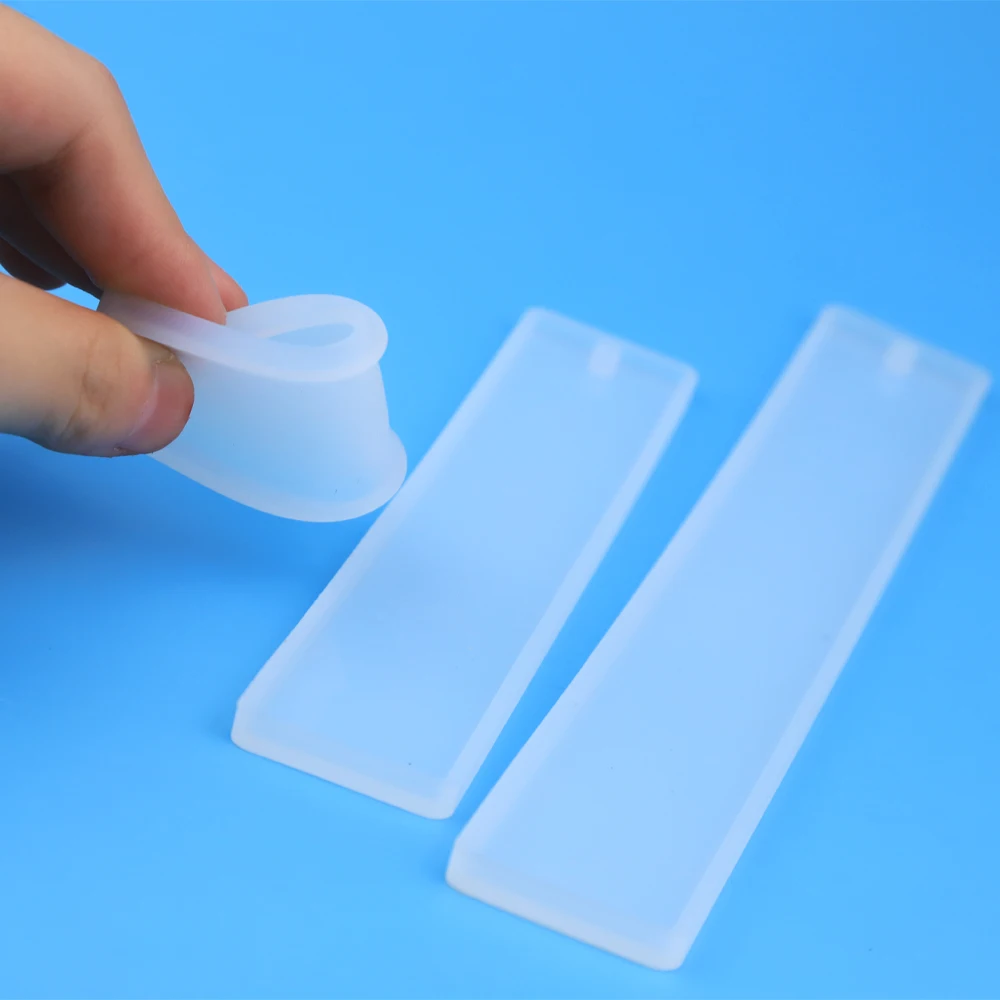 1-3 uds rectángulo marcador molde Molde de resina marcador de silicona molde resina epoxi UV fundición moldes DIY joyería artesanal marcador haciendo herramientas