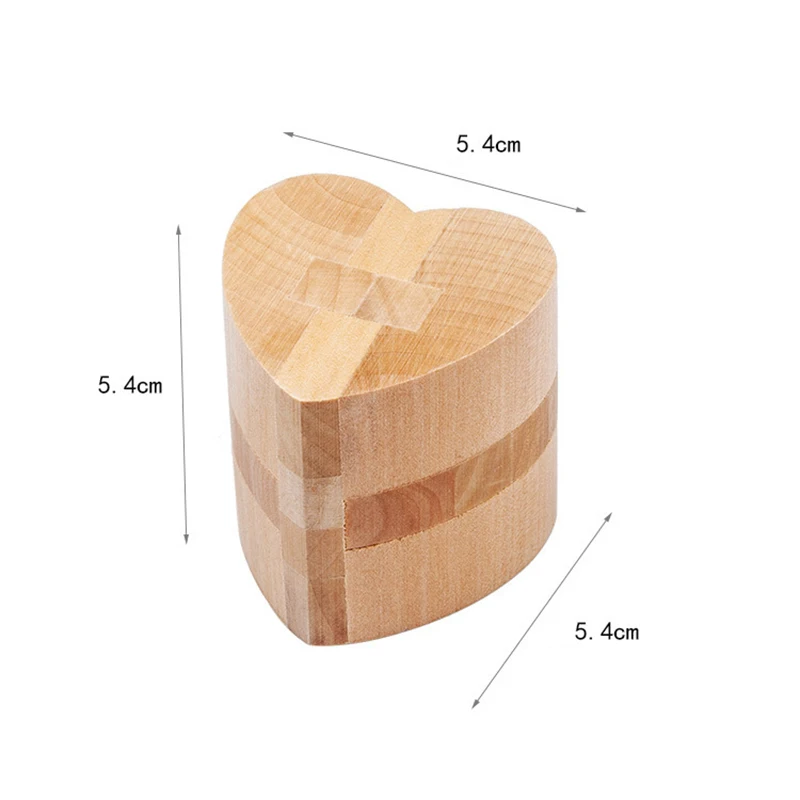 Luban Блокировка креативная 3D головоломка в форме сердца деревянные игрушки Ранние развивающие игрушки деревянные пазлы головоломка IQ Burr Пазлы подарки