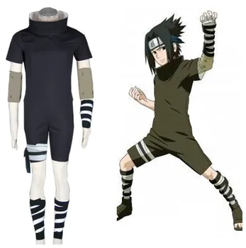 

anime Naruto uchiha Sasuke black ninja suit anime Cosplay Costume