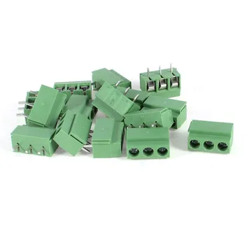 

15 Pcs 8A 250V 3P Straight Male Screw Terminal Block Connector 4 5mm Pitch