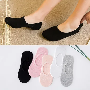 

3Pair Solid Color Socks Women Boat Socks Invisible Girls Cotton Women Spring Summer Fashion Shallow Mouth Socks Slipper
