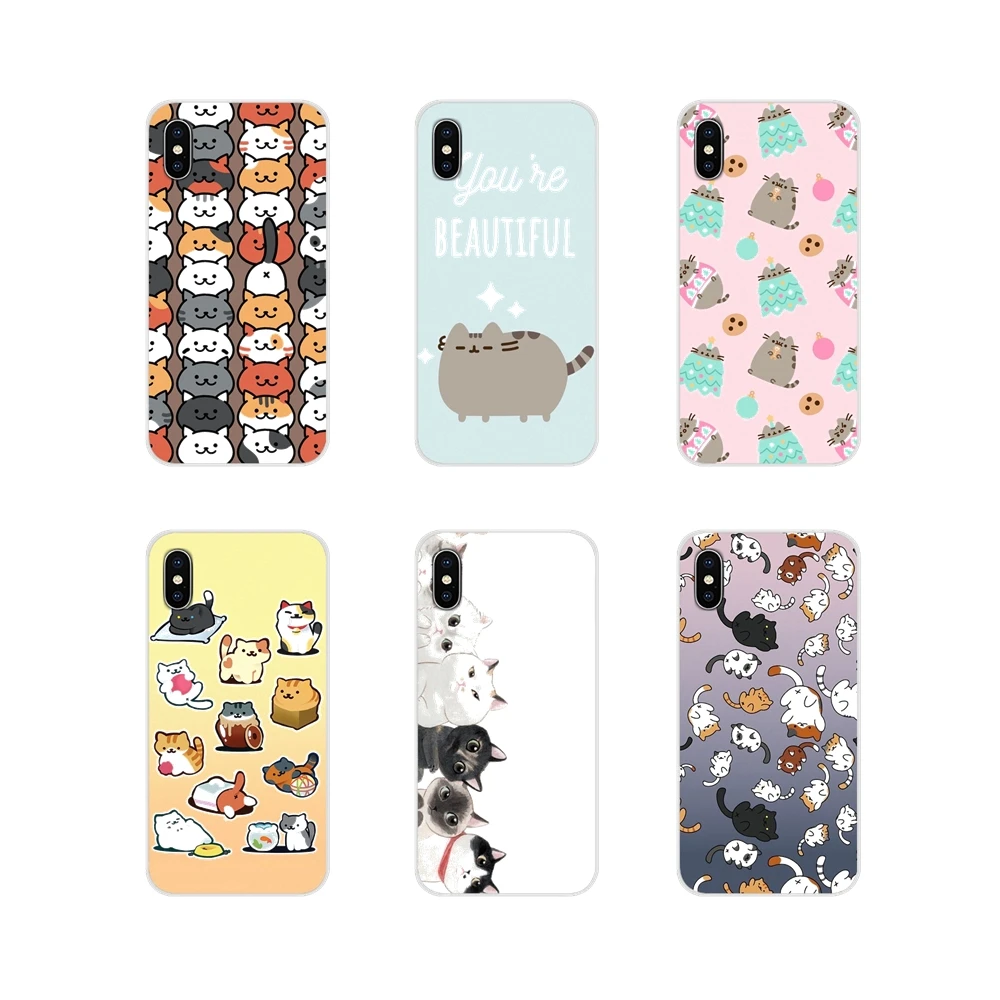 Mobile Phone Shell Case Cartoon Cat Face A Lot Pile For Sony Xperia Z Z1 Z2 Z3 Z5 compact M2 M4 M5 E3 T3 XA Huawei Mate 7 8 Y3II | Мобильные