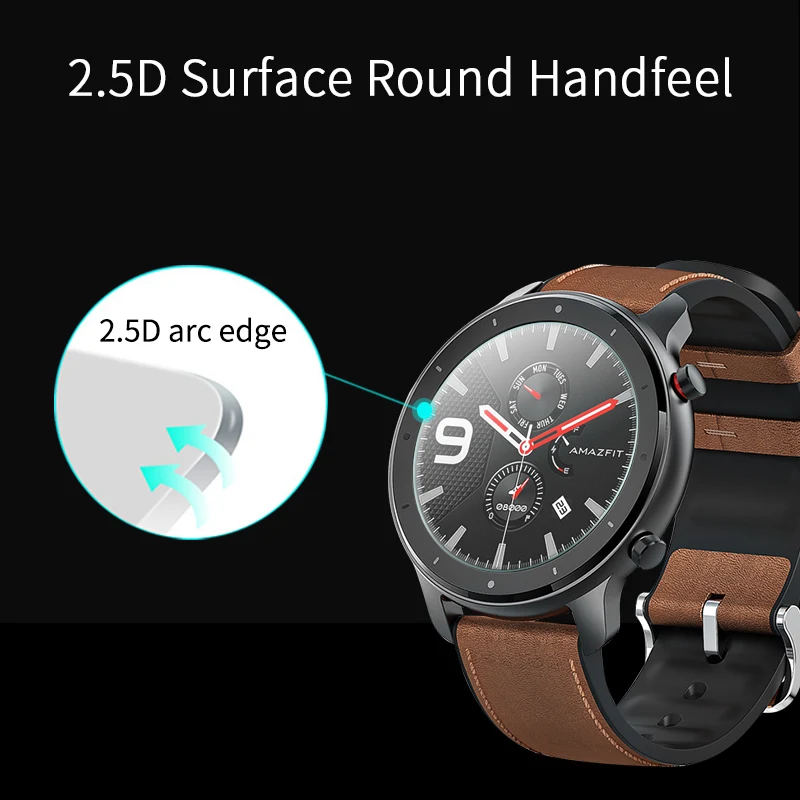 10 шт. для Xiaomi Huami Amazfit GTR 47 мм 42 закаленное стекло 9H 2.5D Премиум Защитная пленка