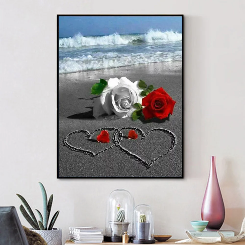 HUACAN 5D DIY Алмазная вышивка розы цветы декор для дома Полное квадратное сверло подарок ручной работы картины из страз