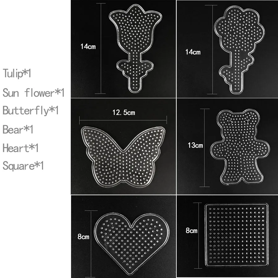 Iron Pegboard Perler Fuse, Hama Beads Templates 5mm