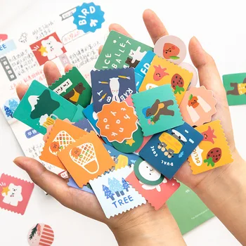 

40Pcs Cute Bear Decorative Sticker Kawaii Scrapbooking DIY Note Paper Sticker Flake Korean Stickers Stationary Accessories