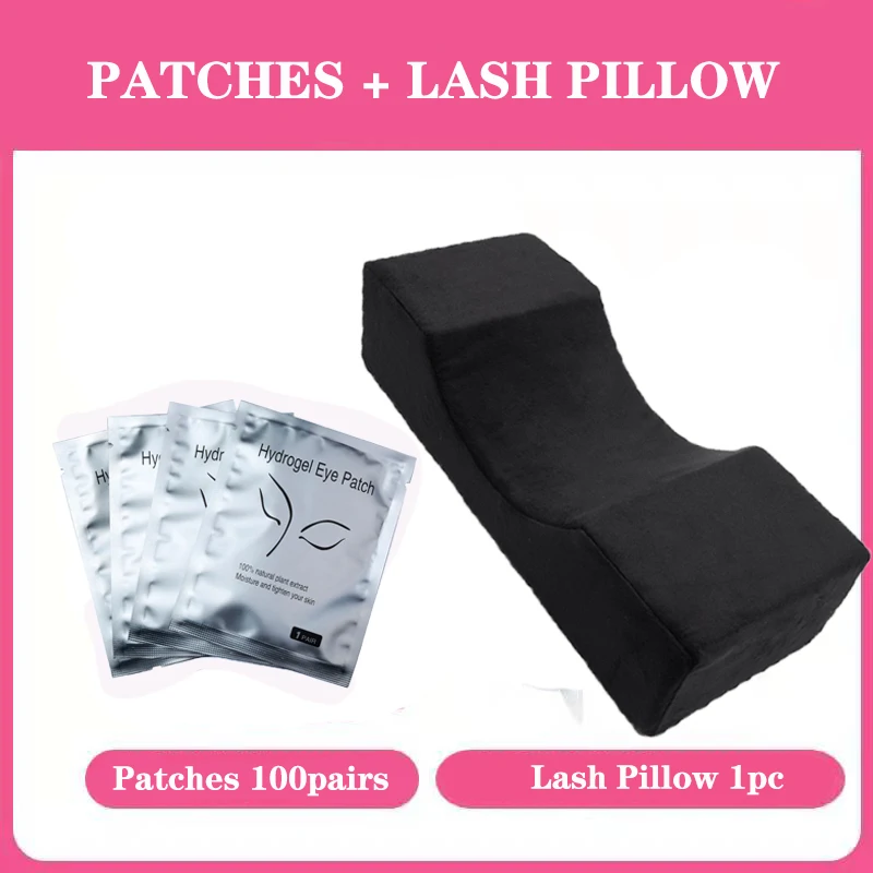 Pads and Pillow 25/100 пар/партия, гидрогелевые патчи для наращивания ресниц, подушечки для ресниц, серебристые, под глазами, нетканый макияж, все строительные ресницы - Цвет: Pads and Pillow