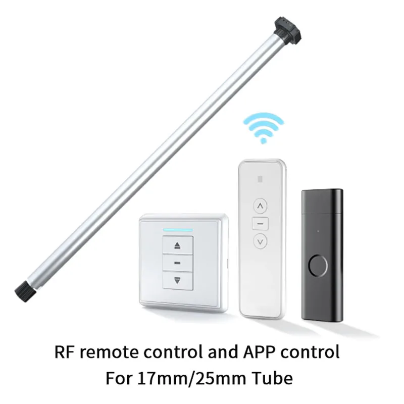 

Smart Tuya AM15 Tubular Roller Blind Motor for 17mm 25mm Tube Motorized Electric Blind Shade Built-in Battery RF Control