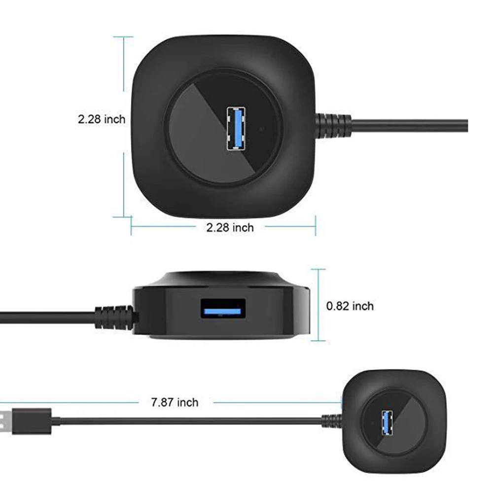 Usb-хаб 3,0 Мульти USB 3,0 концентратор разветвитель 3,0/2,0 4 порта кабель 25 см/100 см микро несколько USB портов расширитель для ПК компьютера