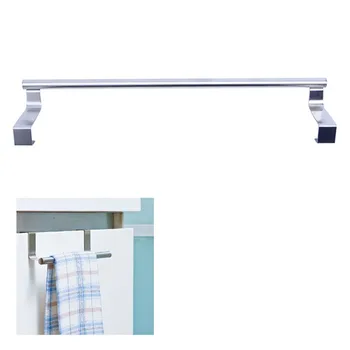 

Room Over Door Hat Coat Clothes Bag Towel Rack Hanger Holder Cabinet Pattern: 36cm,Silver