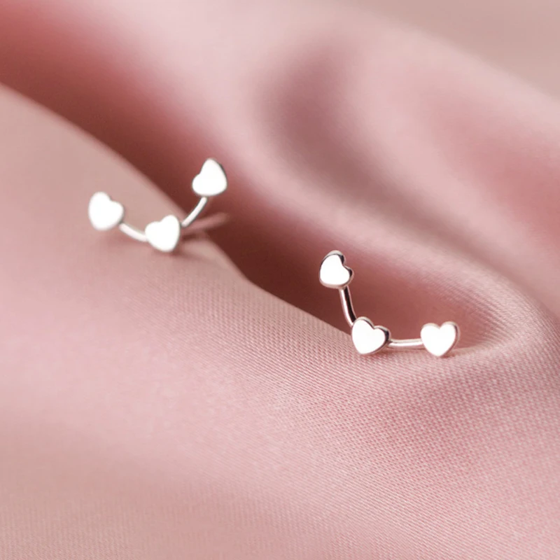 

Heart Earrings for Girl Stud Pure 925 Sterling Silver Allergy Free Stud Tiny Earrings Love Cute Gift For Daughter Present