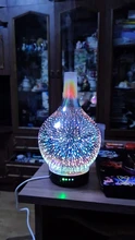 Aroma Diffuser Glass-Vase Essential-Oil Cool-Mist-Humidifier Waterless Auto Light And