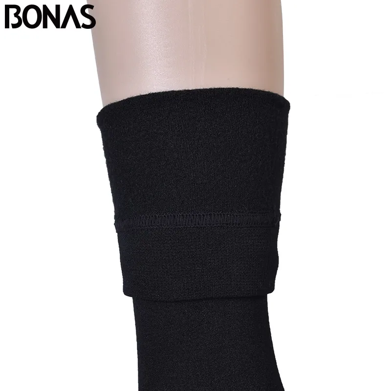 BONAS женские теплые гольфы большие размеры 32 см зимние длинные для девушек|Чулки| |