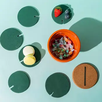 

6-piece Coaster with Storage Box DIY Cactus Coaster Non-slip Insulation Environmental Protection Cup Holder Home Decoration