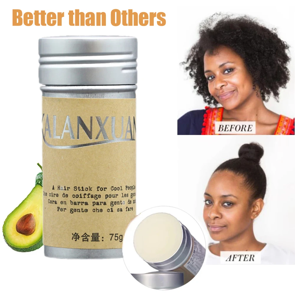 Hair Wax Stick Hair wax Edge Control Stick for Styling Smooth Frizziy Hairs Non Greasy 75g IKT No residues